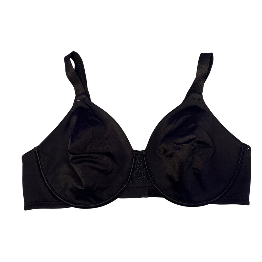 Vanity Fair Women Black Full Figure Beauty Back Minimizer Bra 42D